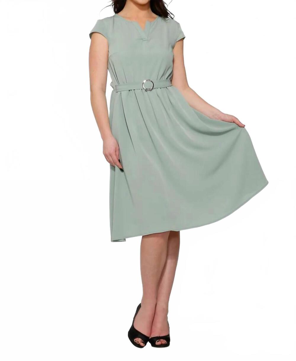 NEW ORCHID BLOOM plain swing dress in aqua